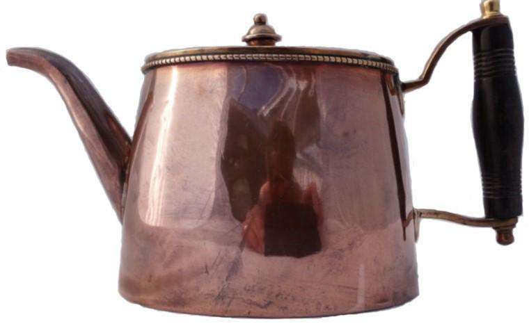Antique Copper Teapot Arts & Crafts William Soutter & Sons Bham 4 Gill c 1910