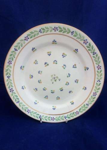 Georgian Derby Porcelain Plate Hand Painted Blue Flowers Pattern number 57 Antique c 1800