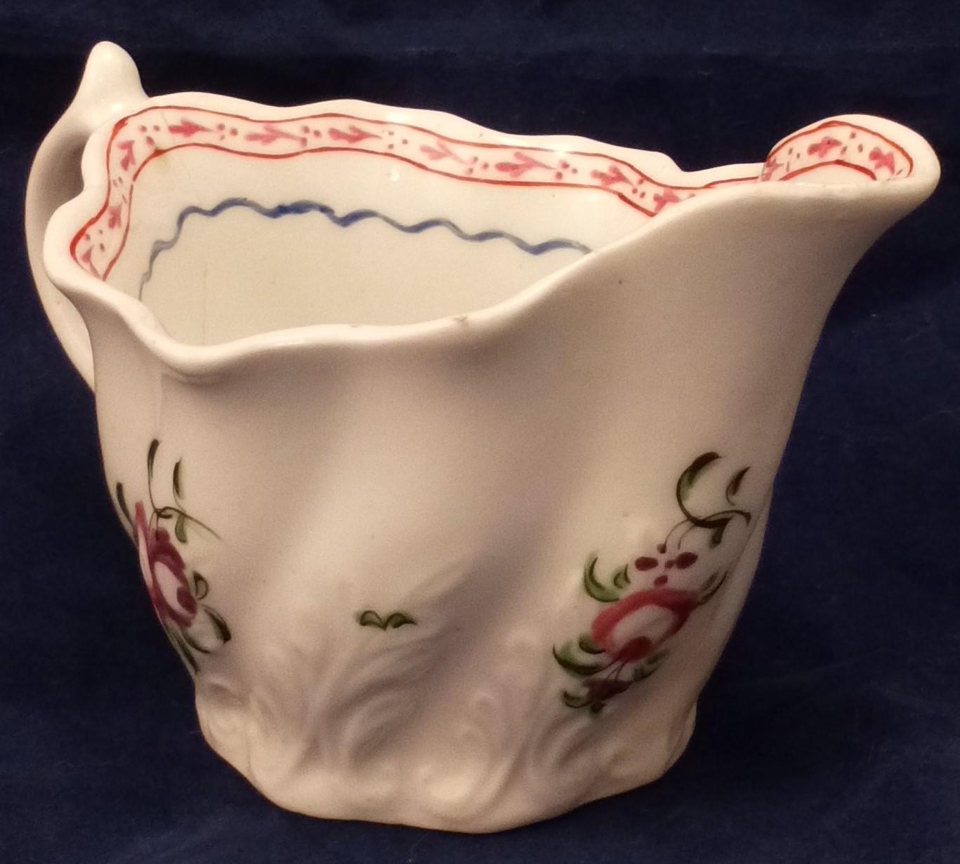 Antique Porcelain Low Chelsea Ewer John Rose Coalport Cream Jug circa 1800