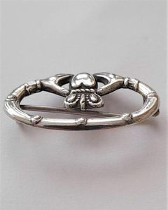 Antique Irish Silver Claddagh Brooch Pin Regd Design Number 431923 Possibly Dublin 1934