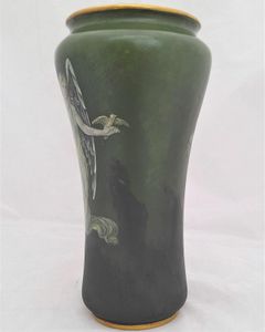 Antique Derby Porcelain Vase Hand Painted Angel of Peace - W Lambert - Old Crown Derby China Works in King Street Derby made in the William Larcombe period after Sampson Hancock Antique circa 1915 20cm high