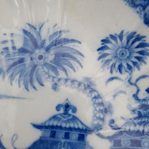 detail of the curling palms