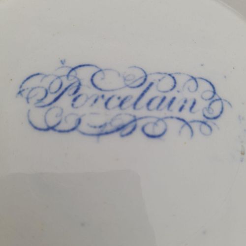 Detail of the printed porcelain scroll mark