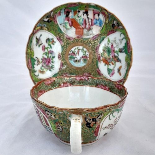 Teacup handle with saucer on  a stand