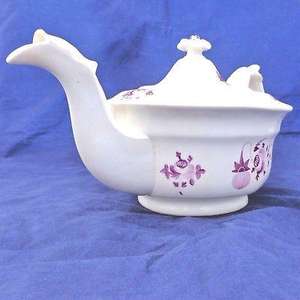 Hilditch Porcelain Round Old English Shape Teapot Dolphin Handled Antique c 1830