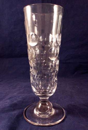 Victorian Sunderland Ale Glass Lens Cut Tall Bowl Antique circa 1865