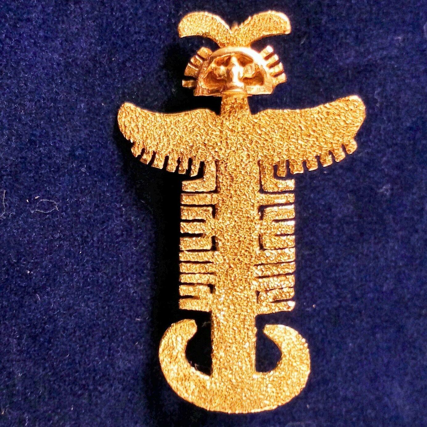 18ct Gold Handmade Designer Brooch Pendant Totem Stylised Bird by Dagmar 4.2g