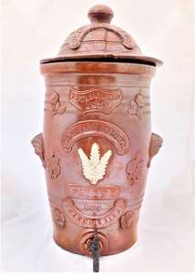 Brown Salt Glaze Stoneware Water Filter Slack and Brownlow Manchester c 1850