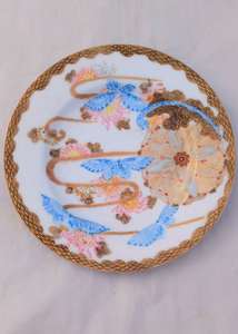 Antique Japanese Porcelain Tashiro Hand Painted Plate late Meiji Period ca 1910