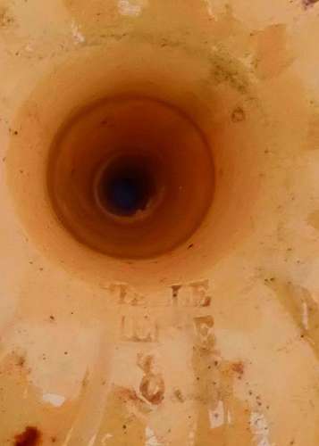 Yellow Ware Slip Pottery Turks Cap Bundt Cake Mould Mielle French Antique c 1880