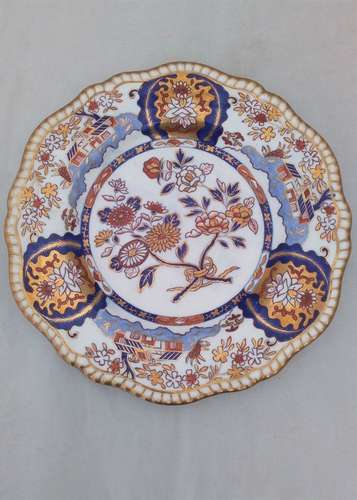 Copeland and Garret Late Spode Felspar Porcelain Plate Imari pattern 3955 circa 1833