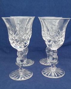 Four Cumbria Crystal Port or Sherry Glasses Keswick Pattern Hand Blown and Cut
