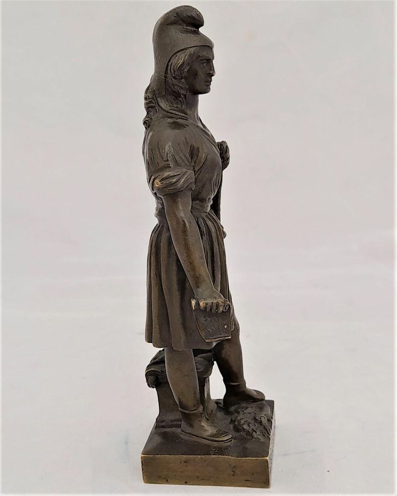 French Patinated Bronze Figure Allegory of Republican Freedom - Liberty Marianne By Pierre Jean David Of Angers - Antique circa 1850 15 cm high