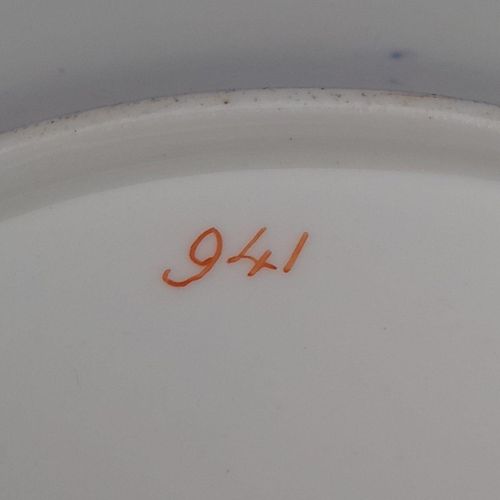 Detail pattern number 941 - Ridgway Regency Porcelain loop sprigged dessert plate - Pattern 941 Topographical scene c 1810