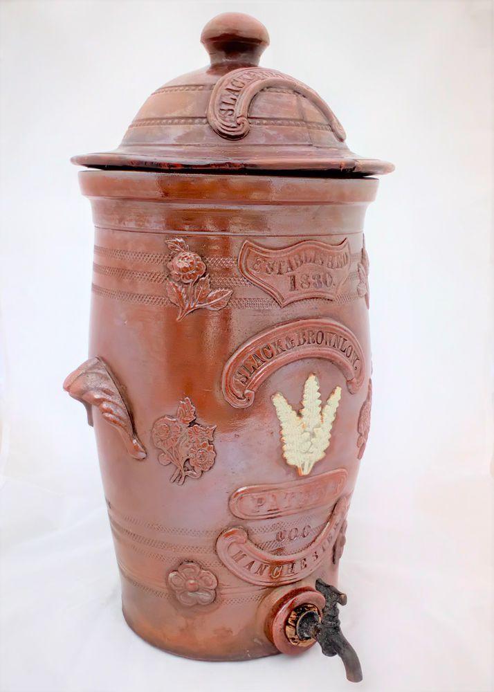 Brown Salt Glaze Stoneware Water Filter Slack and Brownlow Manchester c 1850