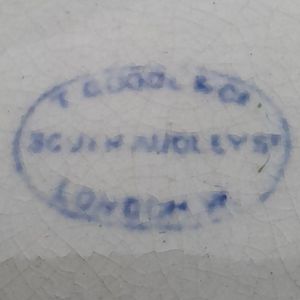 detial of T Goode retailers printed mark