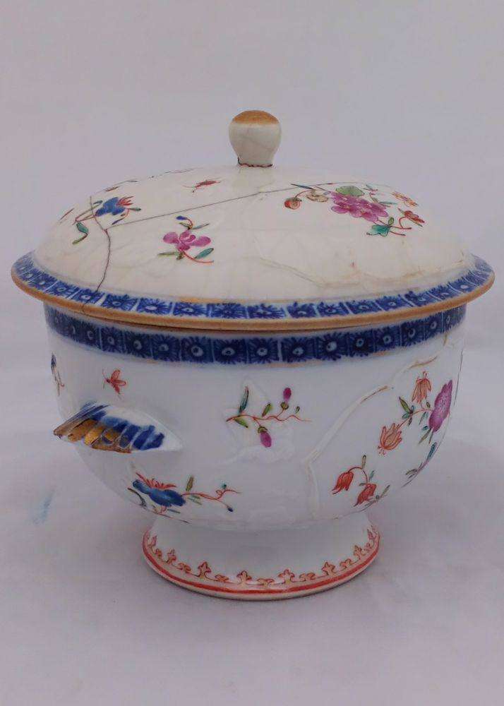 Chinese Porcelain Ecuelle Porringer Broth Bowl Qianlong 乾隆 Qing 清代 1750