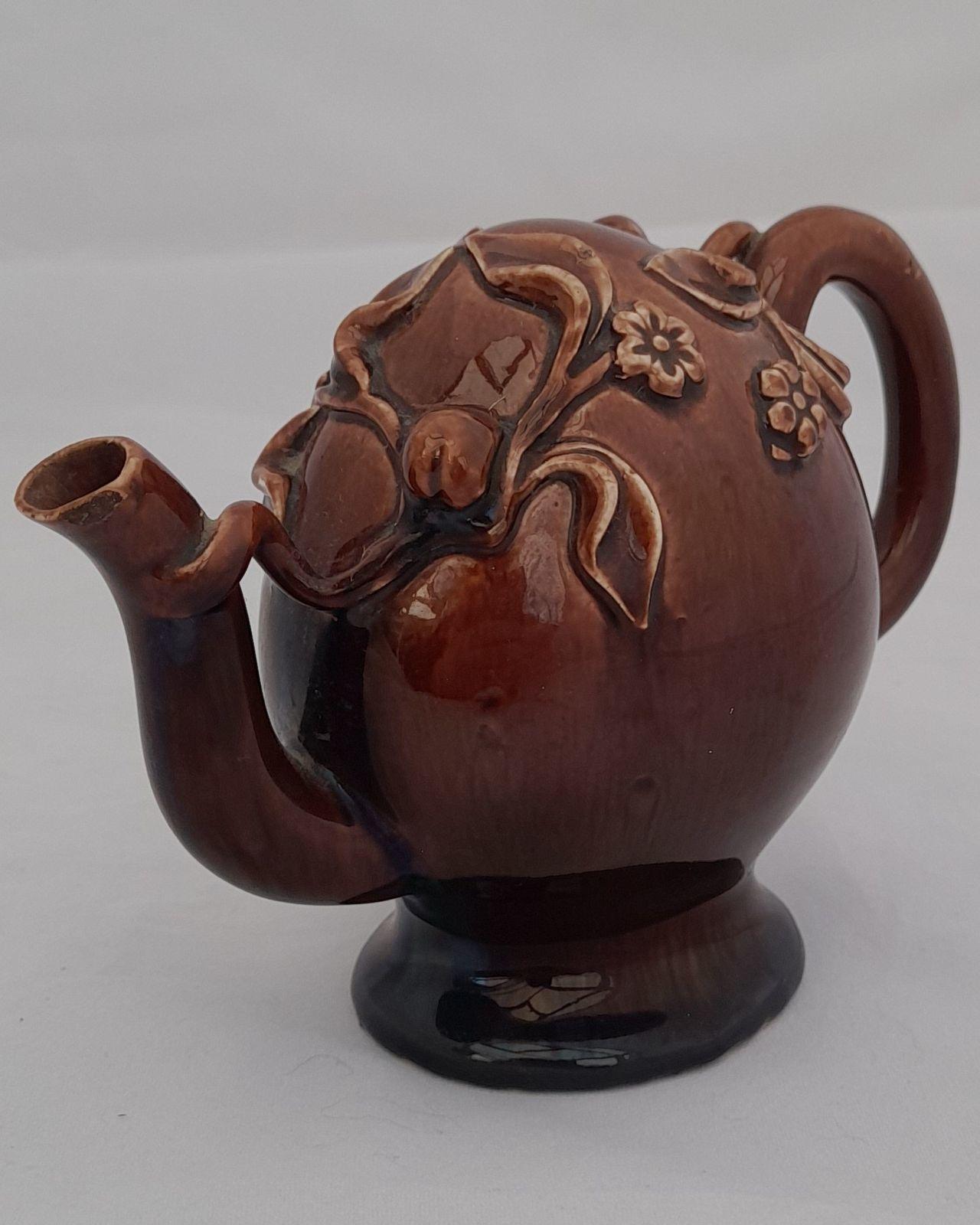 Antique Brameld Mortlocks Cadogan Rockingham Glazed Pottery Teapot ...