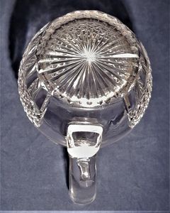 Antique Regency Lead Crystal Cut Glass Water Jug Anglo-Irish circa 1820 - relief diamond body & swag cut lip - 1 pint capacity 14.5 cm high 1 kg