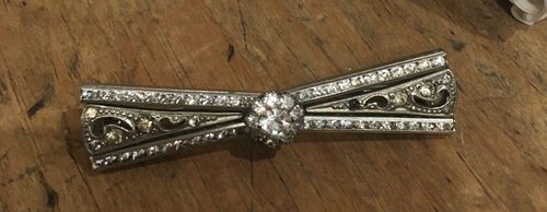 Art Deco German Machine Age Diamante Brooch Pin Poss Schreiber and Hiller c 1930