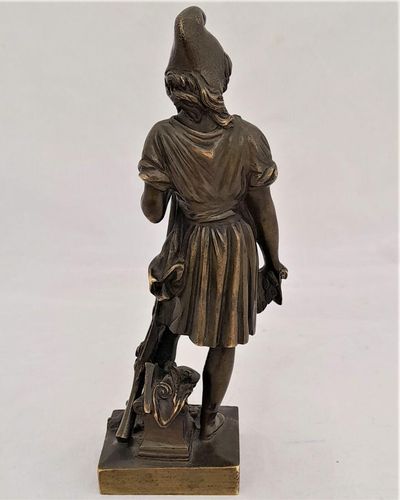 French Patinated Bronze Figure Allegory of Republican Freedom - Liberty Marianne By Pierre Jean David Of Angers - Antique circa 1850 15 cm high