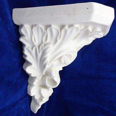 Antique Parian Bracket Wall Shelf Rococo Acanthus Scrolls Porcelain Bisque 1860