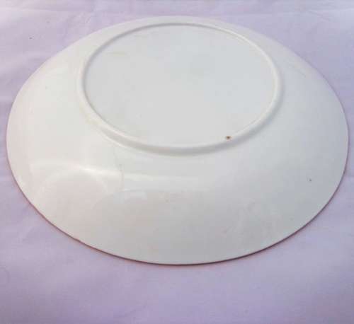 Antique Porcelain Cabinet Plate Hand Painted Pink Roses Worcester Type ca 1910