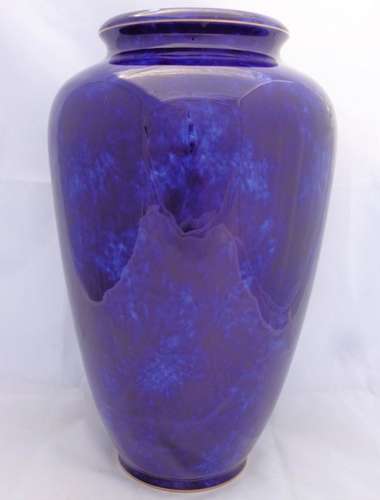 Antique Sevres Porcelain Large Bleu Lapis Vase Mottled Glaze c 1900 32 cm 13" Hi
