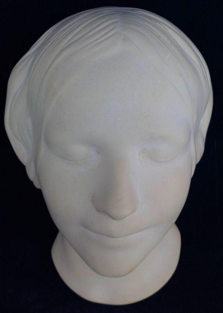 Fine cast plaster L'inconnue de la Seine La Belle Italienne real life death mask 