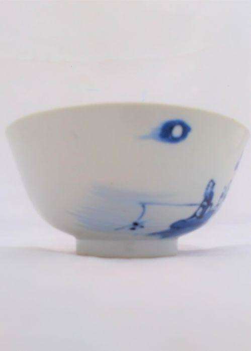 Chinese Porcelain Bowl Fisherman Jiang Taigong Antique Guangxu 光緒 Qing 清代 1880