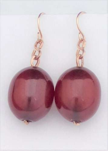 Antique Art Deco Cherry Amber Dropper Earrings Simichrome Tested circa 1920s