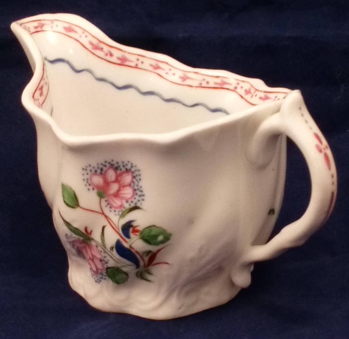 Antique Porcelain Low Chelsea Ewer John Rose Coalport Cream Jug circa 1800