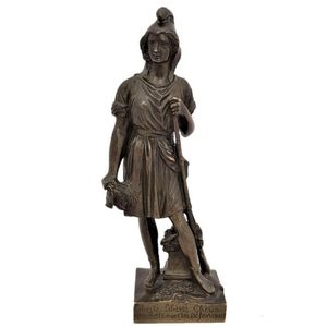 French Patinated Bronze Figure Allegory of Republican Freedom - Liberty Marianne By Pierre Jean David Of Angers - Antique circa 1850 15 cm high
