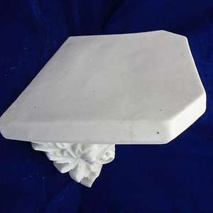 Antique Parian Bracket Wall Shelf Rococo Acanthus Scrolls Porcelain Bisque 1860