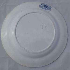 Antique William Ridgway Ironstone Blue and White Print Plate Willow Patt c 1840s