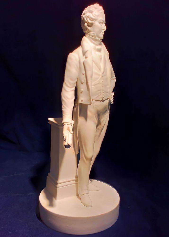 Minton Biscuit Bisque Porcelain Figurine Sir Robert Peel Antique circa 1830