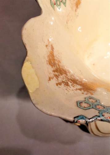 Royal Worcester Blush Ivory Earthenware Japanesque Libation Cup Aesthetic Movement James Hadley circa 1873