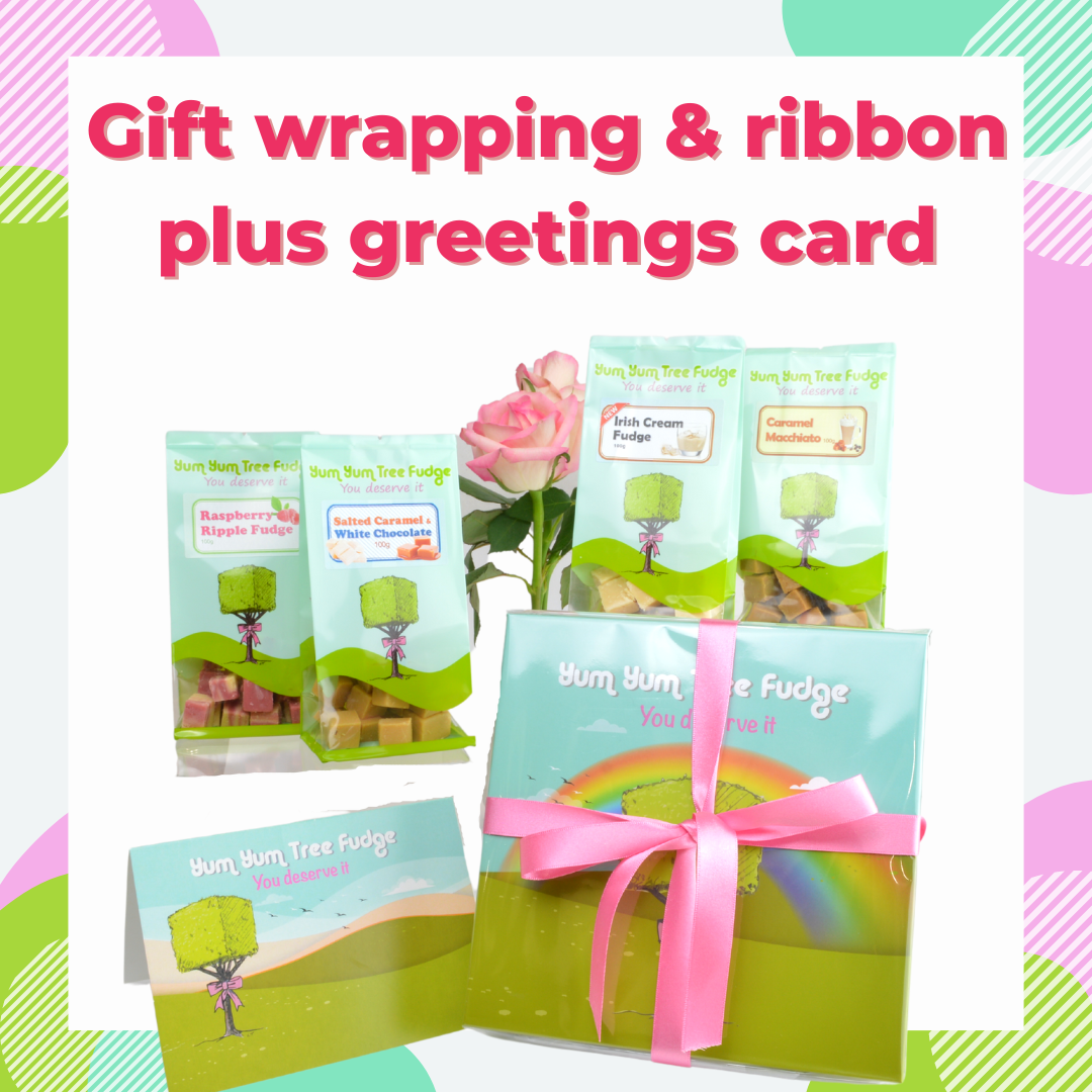 Gift wrapping service for fudge gifts by Yum Yu m Tree Fudge