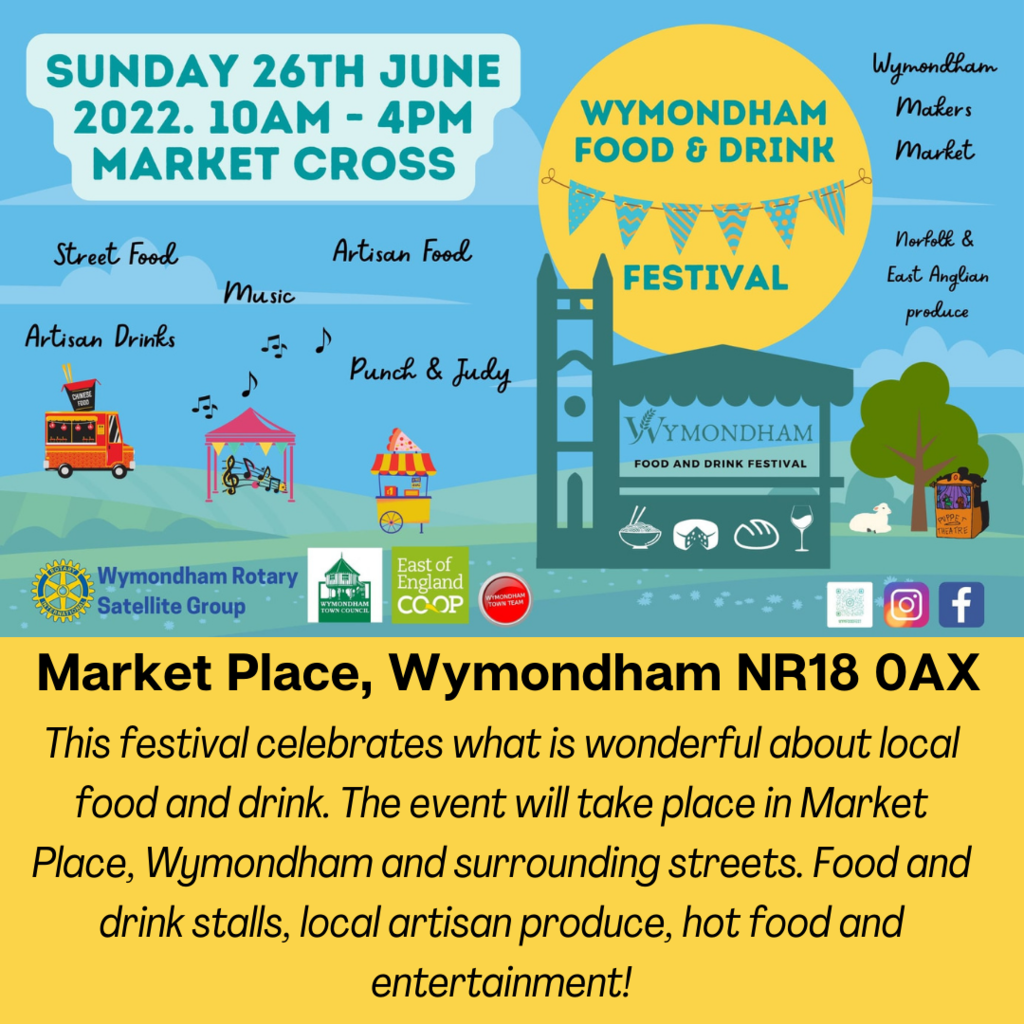 Wymondham Food & Drink Festival - Sunday 26th June - 10.00am - 4.00pm
