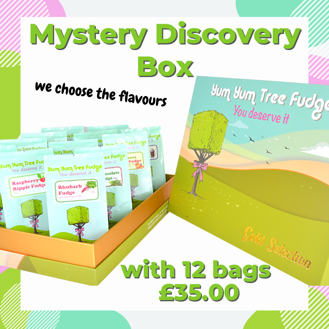 Mystery Discovery Box 12 bags for £35! By Yum Yum Tree Fudge