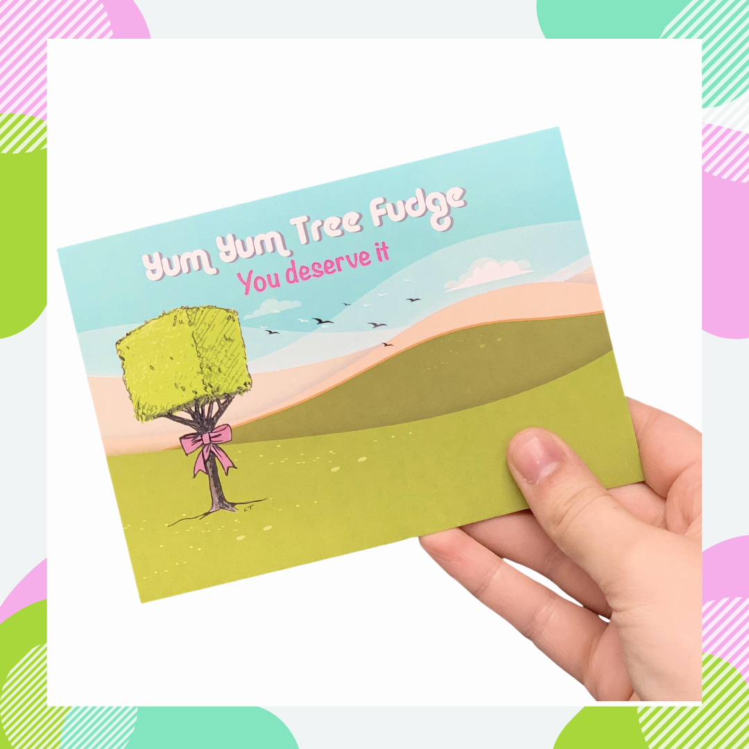 Yum Yum Tree Fudge Greetings Card