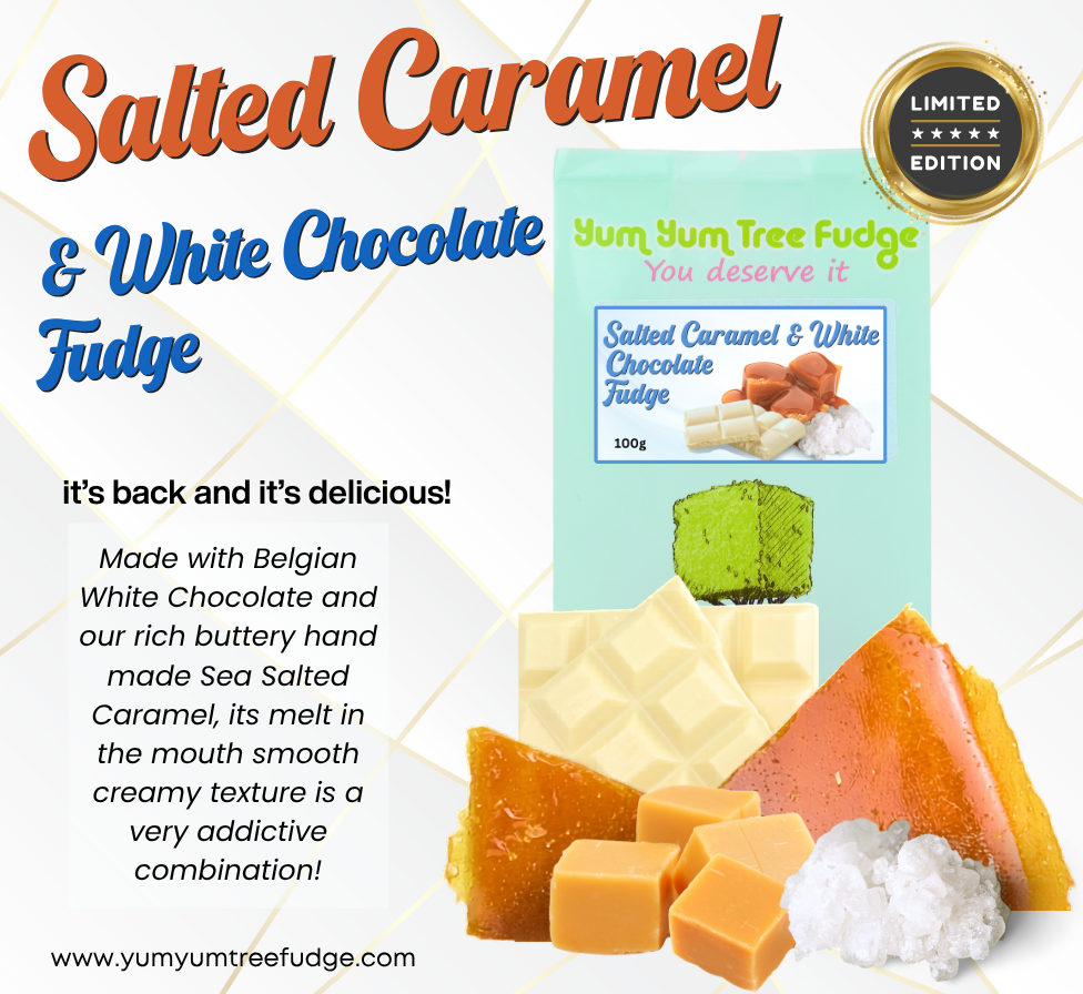☀️To celebrate the sunshine we've bought back our amazing Salted Caramel & White Chocolate Fudge