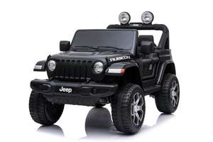 12V Licensed Jeep Rubicon 2 Seater Ride On Car Black