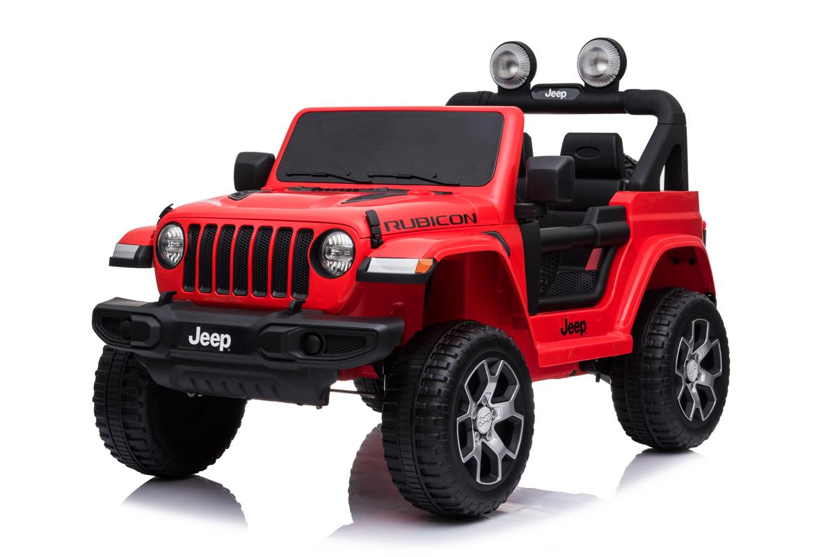 12V Licensed Jeep Rubicon 2 Seater Ride On Car Red