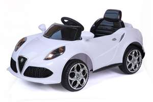 12V White 4C Roadster Ride On Car