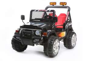 Black 2 Seater 4x4 Truck - 12V Kids' Electric Ride On Car