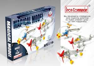 Kids' 3 Mixed Airplane DIY Set 210 pcs