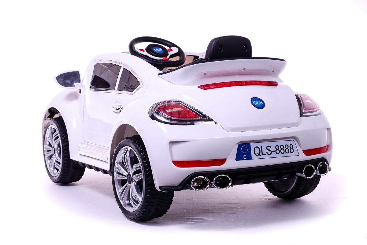 Battery Powered - 12V White Beetle Ride On Car