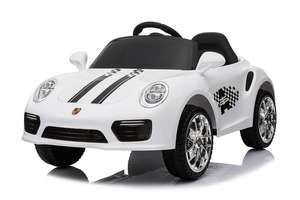 12V White Roadster Ride On Car