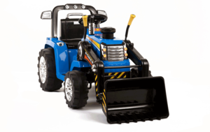 Blue R/C Twin Motor Tractor - 12V Kids' Electric Ride On Tractor